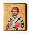 Christian Icon St Boniface Bonifatius Germany Apostle Handmade Board 18.5x14.5cm