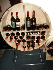 X LARGE-45 Bottle wine barrel Wine Rack Holder Handmade FREE SHIPPING -  