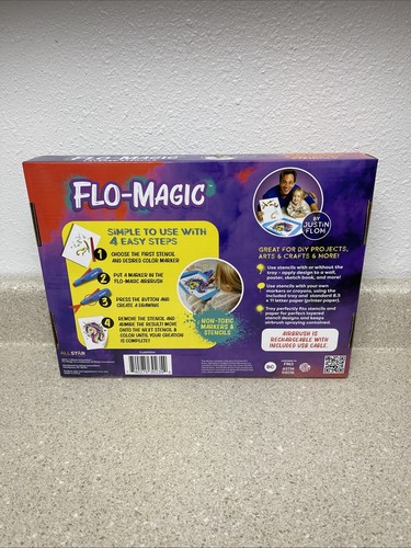 Flo-Magic Kids Enchanted Series Airbrush Marker Kit- 25-Piece Kit - Picture 2 of 6
