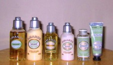 L'Occitane-Assorted Almond Hair, Body Hand Care Products-6 travel FREE Pouch