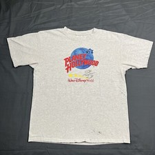 Walt Disney World 25th Planet Hollywood T-Shirt Grey Men's Size Large USA
