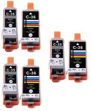 Black & Color Ink Cartridges for PGI-35 CLI-36 use for Canon Pixma iP100 iP110 