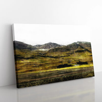 Glencoe in den schottischen Highlands Leinwand Wandbild Kunstdruck gerahmtes Bild Deko