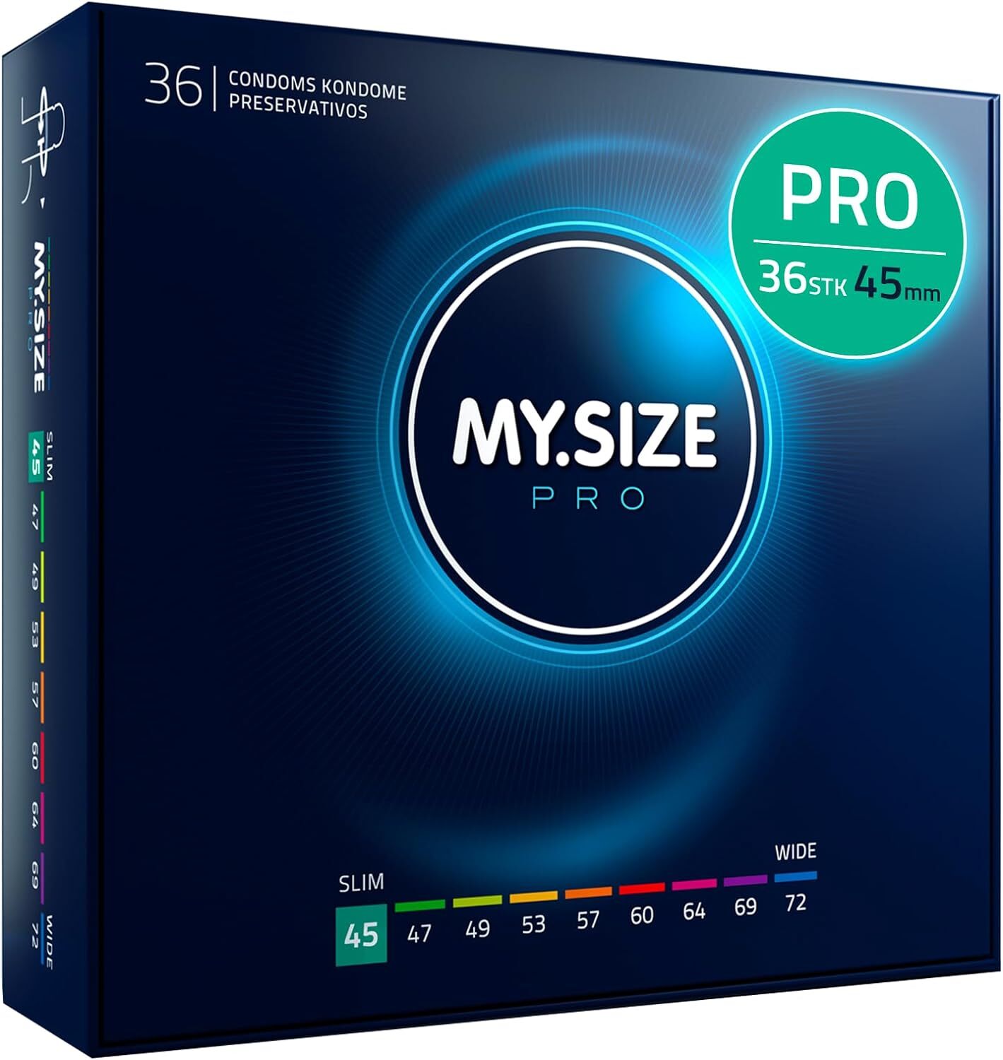 MY.SIZE PRO Kondom Größe 0, 45mm, 36 Stück – Die neue Generation MY.SIZE Kondome