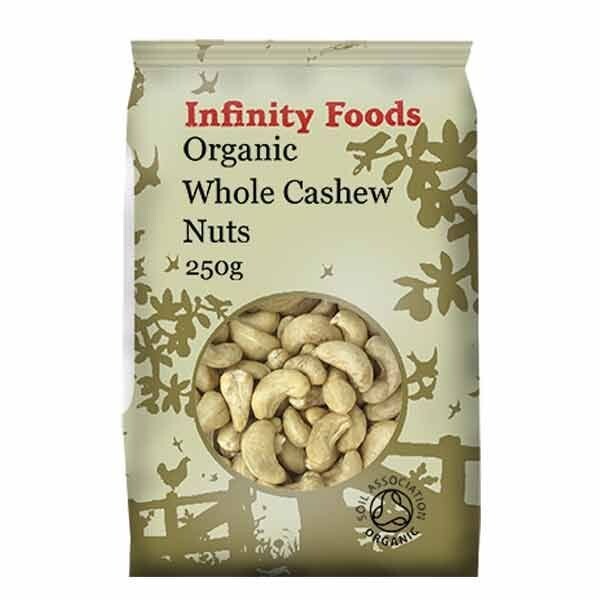 Infinity Organic Whole Cashew Nuts 250g