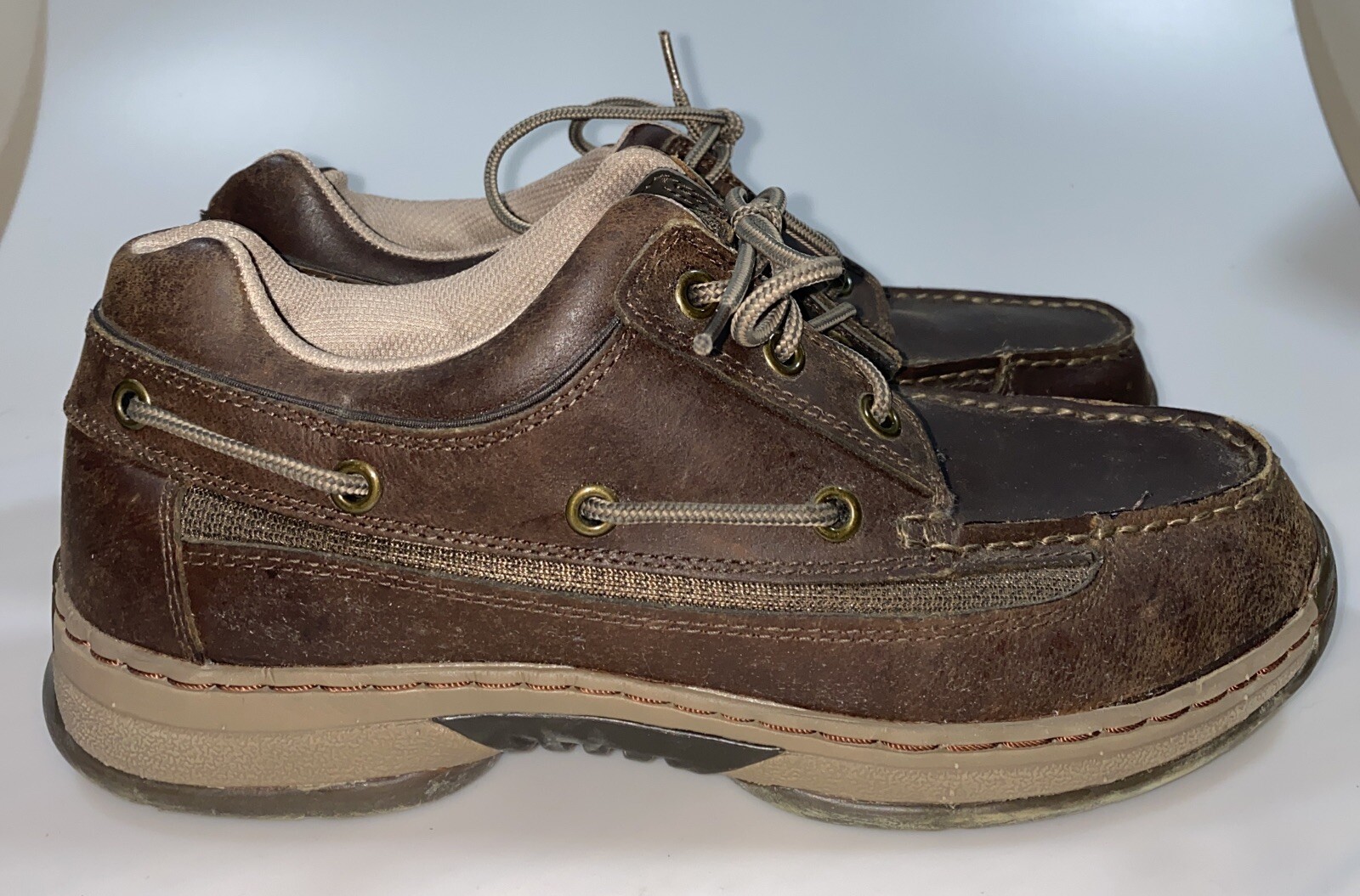 Cabelas Mens Boat Shoes Size 9.5M Brown 