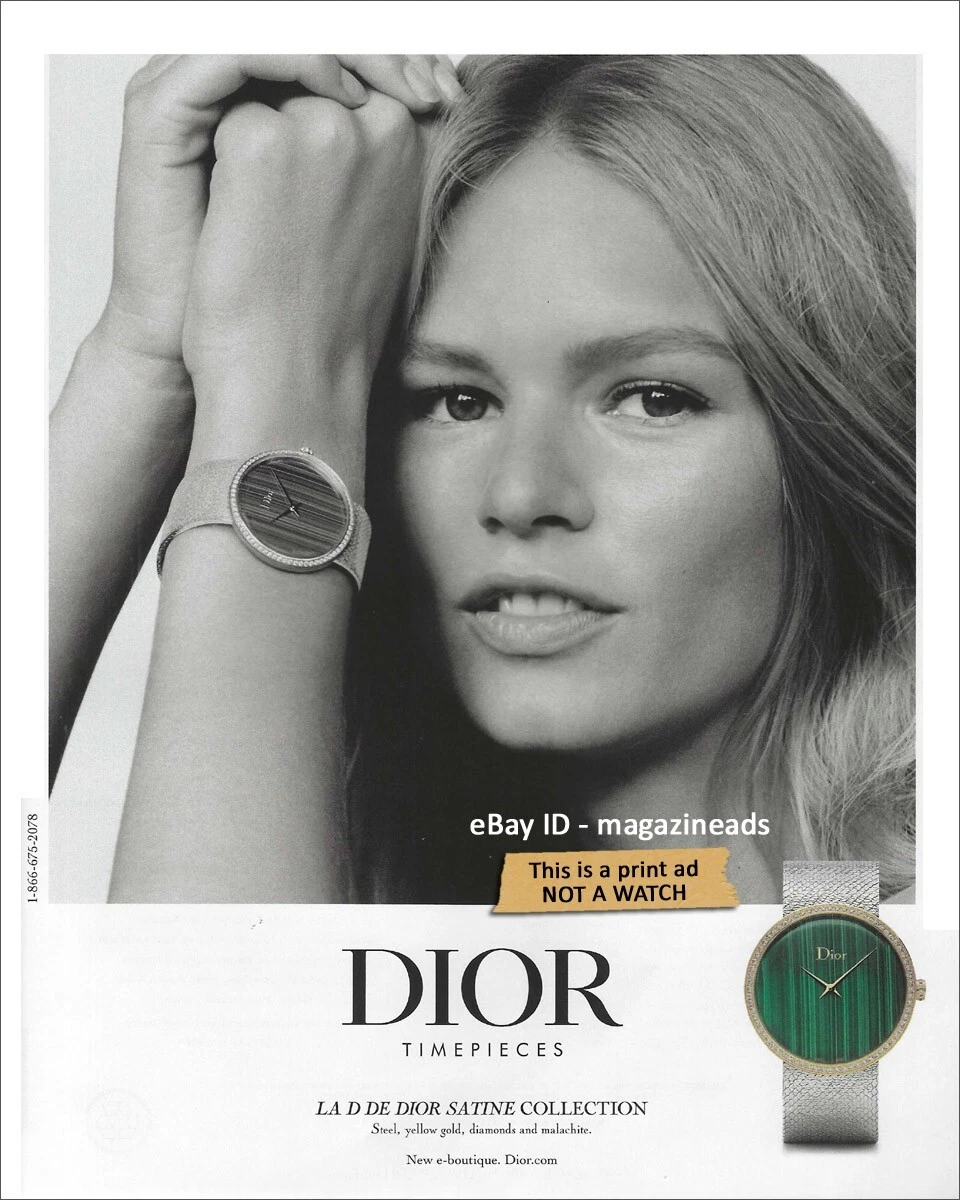 Horloges DIOR 1 page IMPRIMÉ AD 2018 ANNA EWERS La D de Dior satine JOLIE FEMME