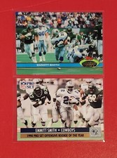 EMMITT SMITH lot 1991 Topps Stadium Club #2 + 1991 Pro Set #1  NICE! Cowboys 
