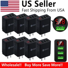3 Port USB Home Wall Fast Charger for Cell Phone iPhone Samsung Android Lot of