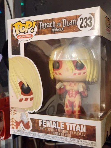 Female Titan 233 Funko Pop attack on titan hot topic anime waifu damaged inside