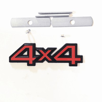 Black Red 4x4 Front Grille Emblem High Quality 3D Badge Nameplate Universal