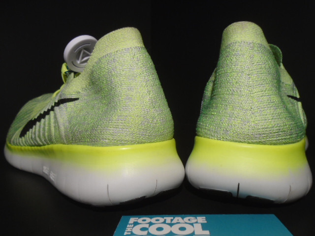 2016 NIKE FREE RUN FLKNIT RACER TRAINER VOLT YELLOW BLACK  display picture 2