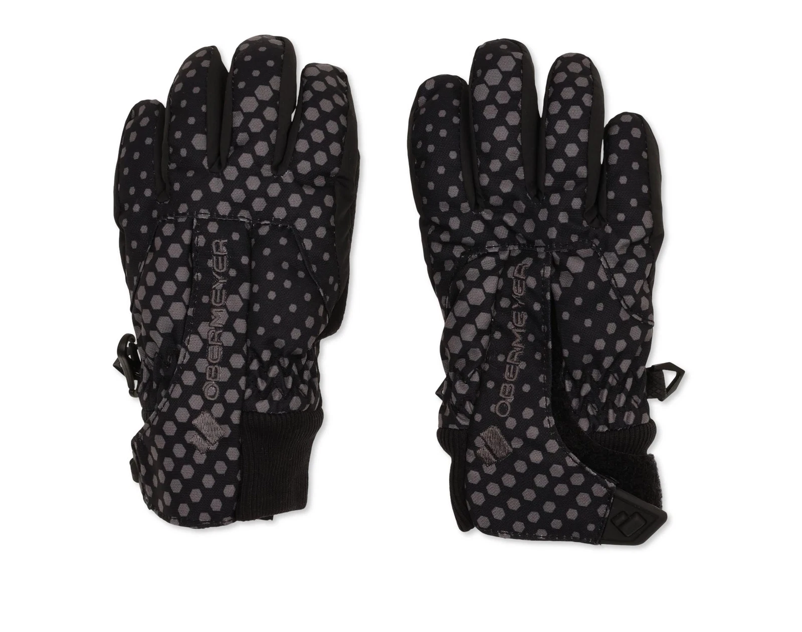 Obermeyer Kid's Snow Gloves, Black/Grey, XS ESF17175
