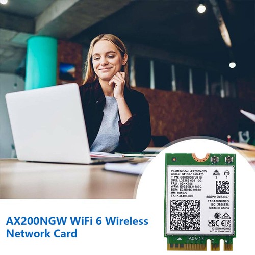AX200NGW Intel WiFi 6 Wireless Network Card 802.11ax M.2 Bluetooth 5.2 Adapter - Picture 5 of 12