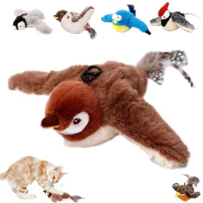 USB Interactive Flying Bird Cat Toys Electronic Pet Simulation Sparrow Toy