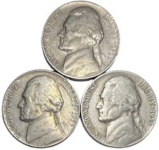 1953-P, 1953-D, 1953-S Jefferson Nickel Coin Set US Coins #415 “JG Coins”