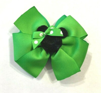 Beautiful Minnie Mouse with Bow inspired hair bow for girls.