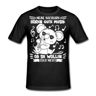 Saxophon T-Shirt Koala Jazz Saxofon Saxophonspieler Geschenk Lustig
