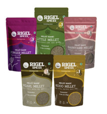 Rigel Millets 2Lb Whole Grain Barnyard, Kodo, Little, Finger, Pearl Millets