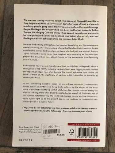 Nagasaki Paperback The Massacre Of The Innocent And Unknowing Craig Collie Japan - Picture 2 of 2