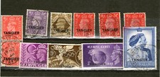GREAT BRITAIN POST OFFICE IN TANGIER WITH 1 POUND HIGH VALUE (ALL USED-HINGED)