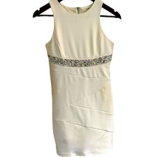 Emerald Sundaes white sleeveless bodycon dress Juniors S
