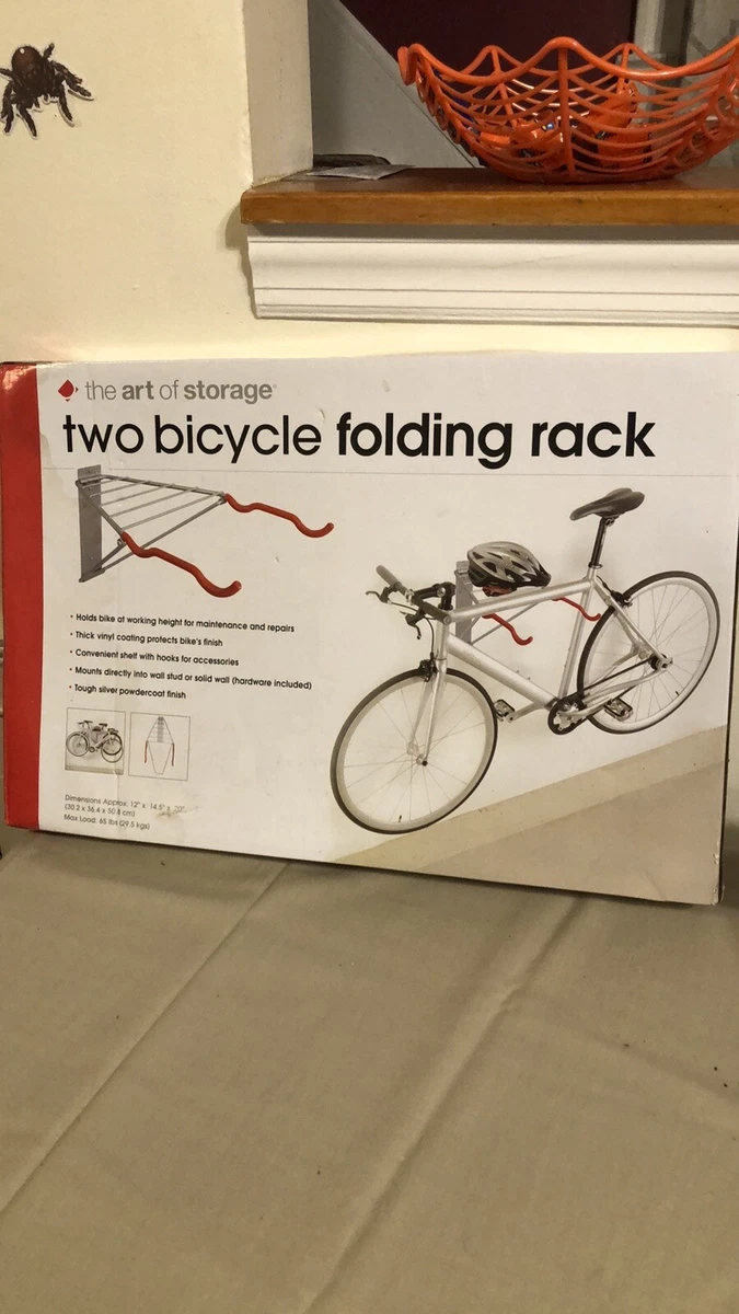 New Sealed The Art of Storage Two Bicycle Folding Rack