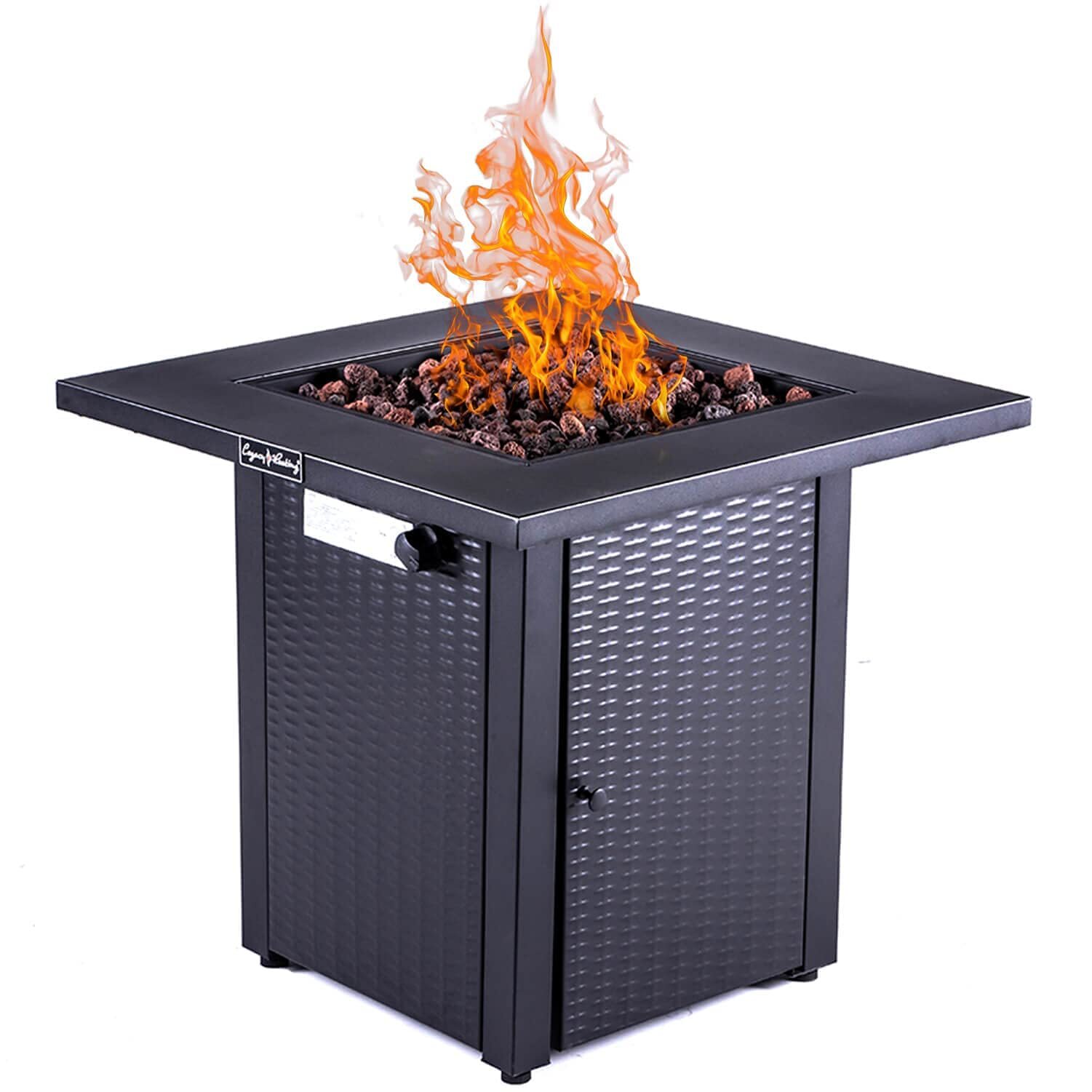 28in Outdoor Propane Fire Pit Table,50,000BTU,Outside Gas Dinning Fire Tabl