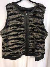 Multiples Faux Fur Vest Size 3xl