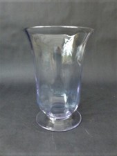Vintage  Lilac Glass Celery Vase With A Smooth Internal Flame  Shape Pattern