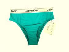  48 Calvin Klein Swimwear Women UPF50 Triangle Bikini Bottom Turquoise S