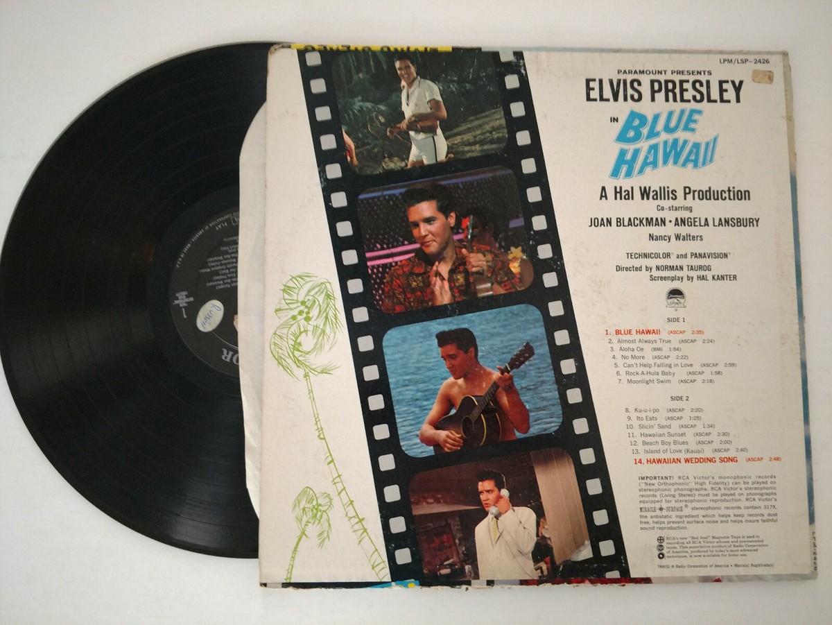 ELVIS PRESLEY LP BLUE HAWAII 1961 RCA VICTOR LPM-2426 INDIANAPOLIS