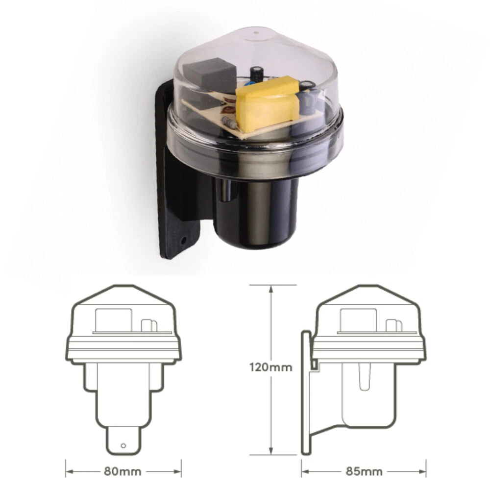 Complete Wall Mounted Photocell Sensor Kit Dusk Dawn Light Switch IP65 Outdoor
