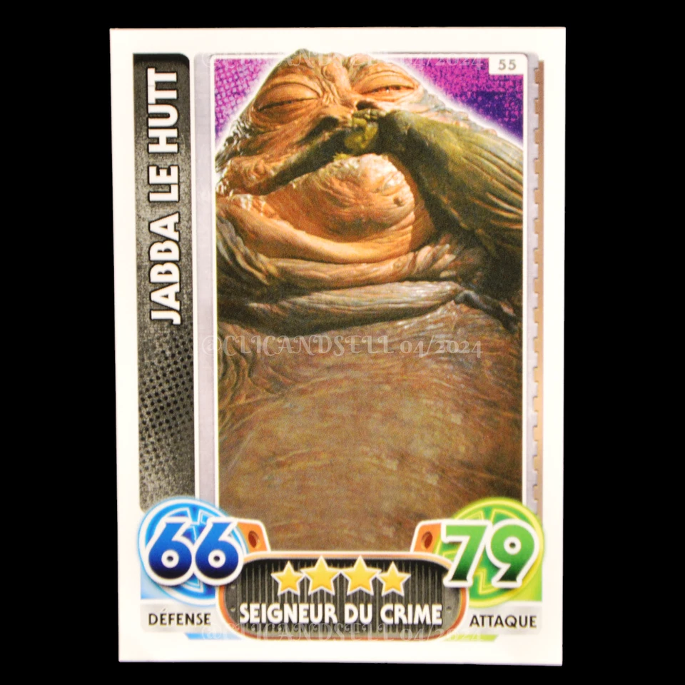 carte topps STAR WARS Force Attax Jabba le Hutt : 55 - Photo 1/1