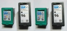 Set of 4 Genuine Original HP 96 Black HP 97 Color Inkjet Cartridges UNUSED