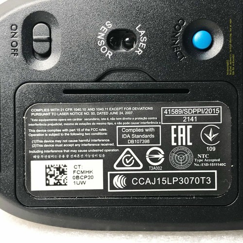 Original HP SM-2064 1.5V=30mA all-in-one wireless mouse with receiver - Picture 5 of 12