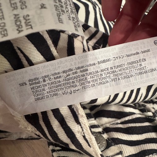 ZARA WOMENS ZEBRA STRIPE JEANS SIZE 4 - Picture 8 of 12