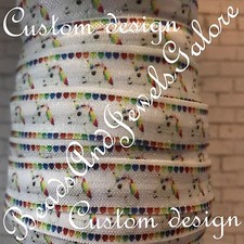 Unicorn foe unicorn elastic unicorn hair ties Lularoe foe inspired unicorn- 5/8