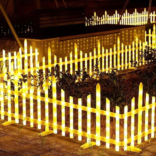 2025 ALL-NEW Solar Powered Garden Fence Lights Outdoor Picket Border Xmas Lamp - Picture 20 of 29