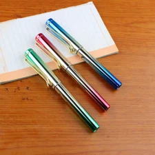 Gradient Color Metal Fountain Pen Extra Fine Nib 0.38/0.5mm Converter Writing #M