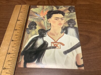 Original UNUSED Postcard: FRIDA KAHLO (art) Autorretrato con monos ...