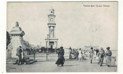 AK West Uhrturm Herne Bay Kent verschickt 1923 Sozialgeschichte