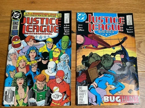 Vintage DC Comics - Justice League International #24 & #26 1989 - good condition