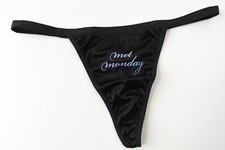 1 NEW Victoria's Secret VINTAGE Y2K Stretch Satin V-String Thong Panties MEDIUM