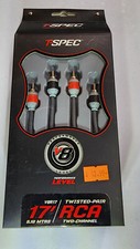 NEW - T-SPEC 2 channel RCA Cable, V8R17, 17', 17 feet, Twisted Pair