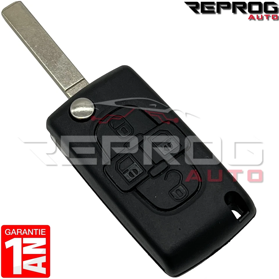 CLÉ VIERGE PEUGEOT 1007 4 BOUTONS 6554GQ 649081 ÉMETTEUR TELECOMMANDE CLEF  - Immagine 2 di 4