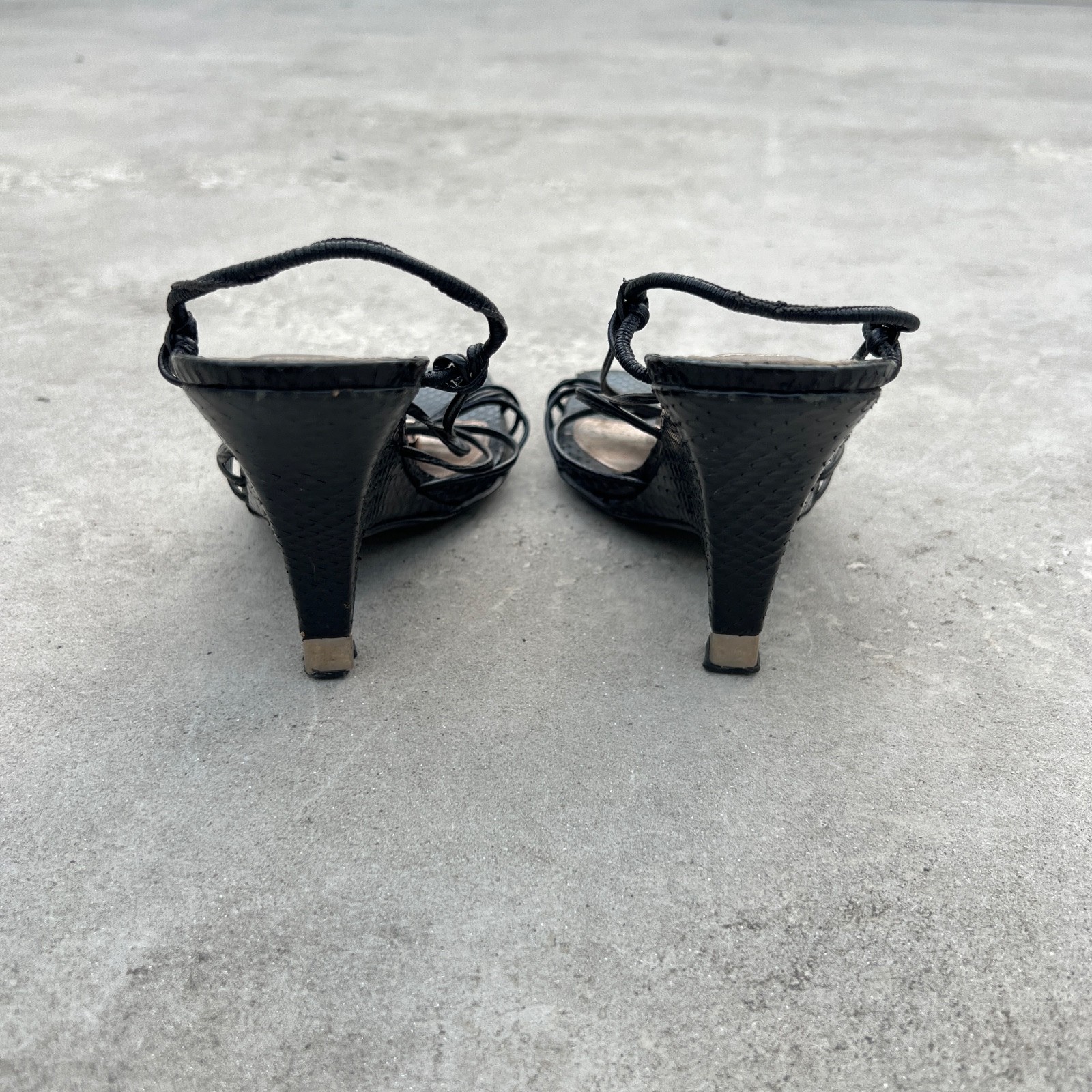 Louis Vuitton |Auth Vint Black Python Leather Sil… - image 13