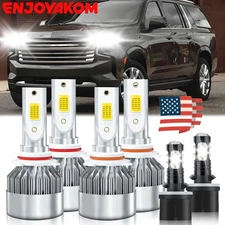 LED Headlight Hi Lo Beam + Fog Light Bulbs For Chevrolet Suburban 1500 2000-2006