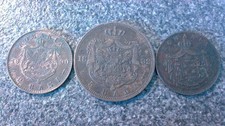 Lot #3 Romania 2 & 5 Bani from 1882 Carol I.