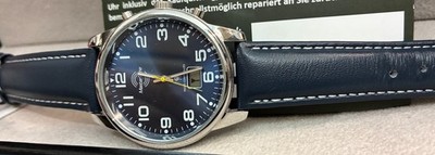 Funkuhr Herrenuhr Master Time deutlich lesbar 41mm blau-arabisch MTGA-